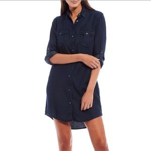 Chelsea & Violet Long Sleeve Chambray Shirt Dress